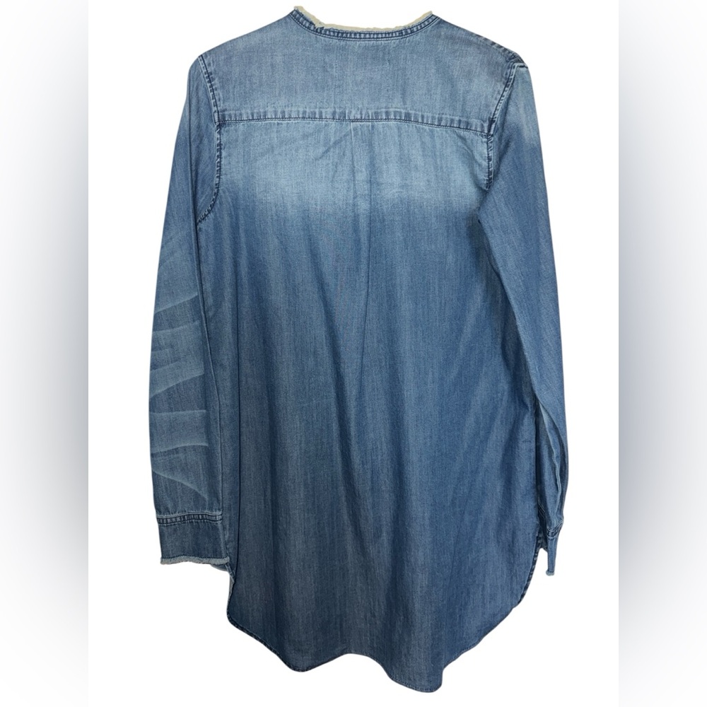 🌹 NWT! Free People x Sandrine Rose Denim Button Down Shacket - Picture 2 of 6